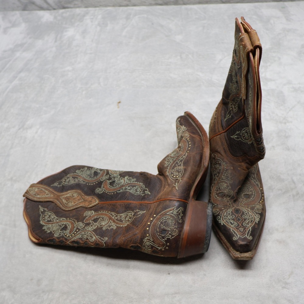 Shyanne Womens 8M Western Boots Brown Isabelle Inlay Stud Embroidered BBW252